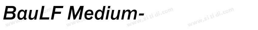 BauLF Medium字体转换